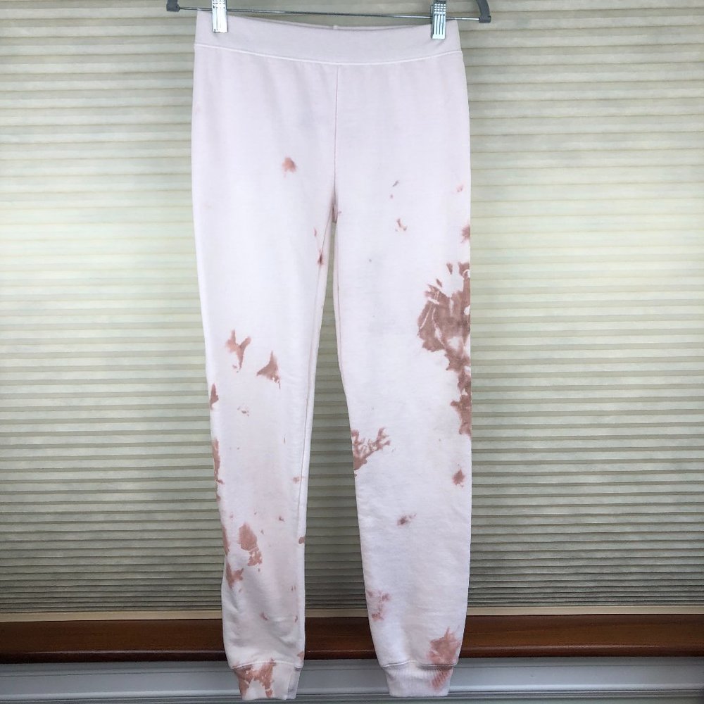 Hanes Tie Dye Beachy Cream and Peach Jogger Pants Boho Festival Hippie Comfy